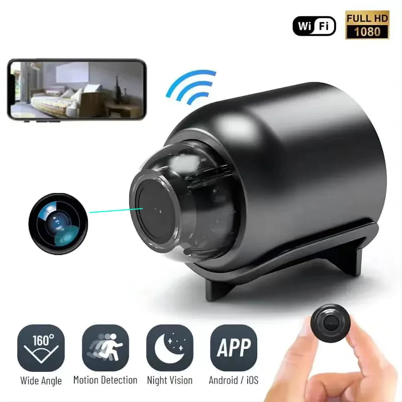

Wi-Fi Беспроводная HD камера ночного видения 1080P HD Мини-камера Домашняя детская безопасность для домашних животных Дистанционная камера Защитная камера