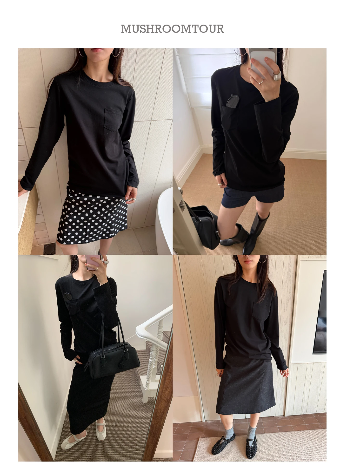 

Casual Pure Color Long Sleeve T-Shirt Standard Fit Cotton Blend Shoulder Width Regular Women's Fashion Winter Collection