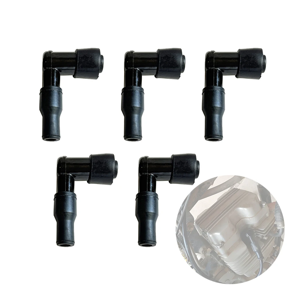 

5pc Universal Motorcycle Ignition Spark Plug Boot Cap Moped Scooter Dirt Bike Straddle Type Motorcycle Cub Underbone Spare Parts