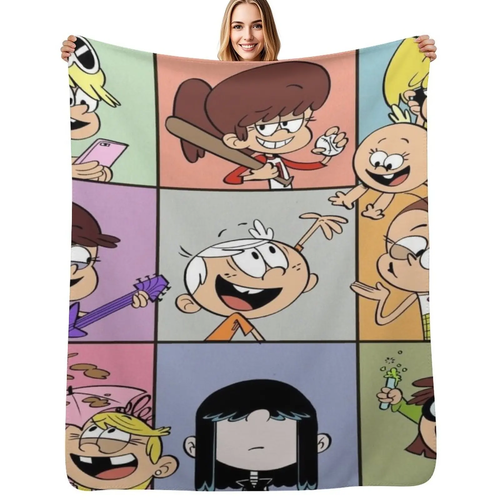 Manta de Felpa Suave The Loud House para Sofá o Silla