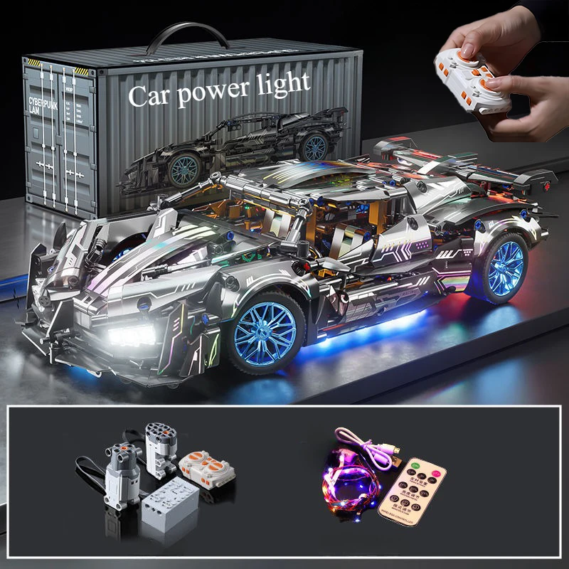 

1:14 Building block racing DIY sports car building block toys Assemble brick car toys for children's birthday and Christmas gift