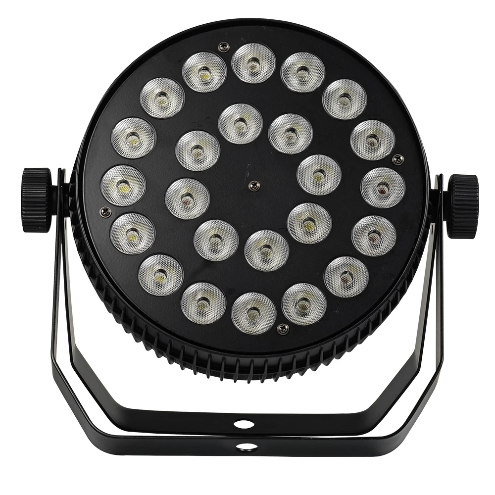 مصباح LED بار من سبائك الألومنيوم ، إضاءة مسطّحة ، نحيف جدًا ، أشعة فوق البنفسجية RGBWA ، 6 في 1 ، DMX ، 24 × 18 واط ، 4 لكل مجموعة