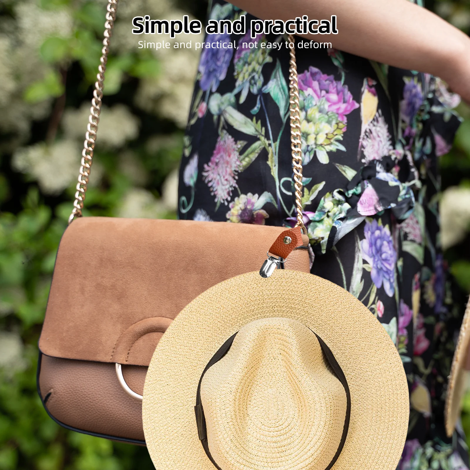 

2Pcs PU Hat Clip for Travel Cap Clips Windproof Hat Holder for Backpack Purse Suitcase Portable Caps Clip Accessory