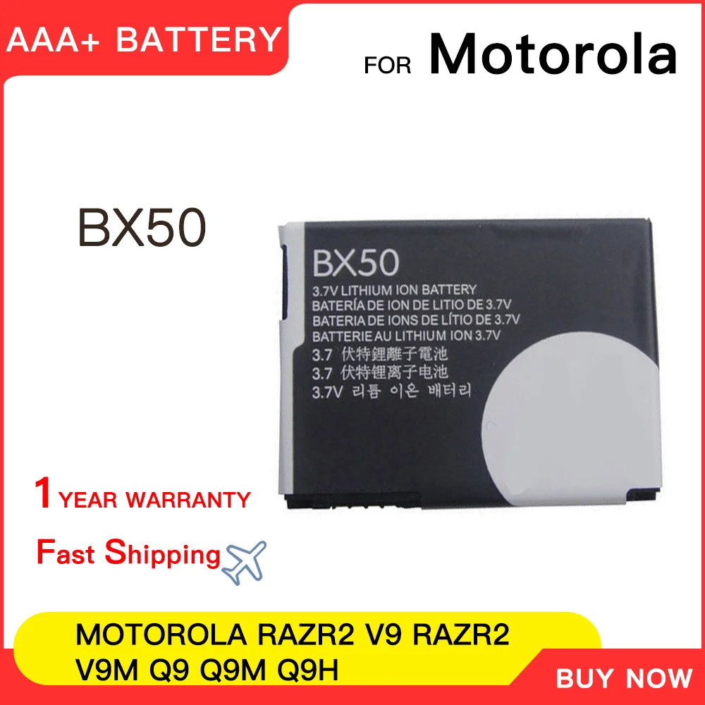 

Genuine BX50 920mAh Battery For Motorola Moto RAZR2 V9 RAZR2 V9M Q9 Q9M Q9H Mobile Phone Batteries