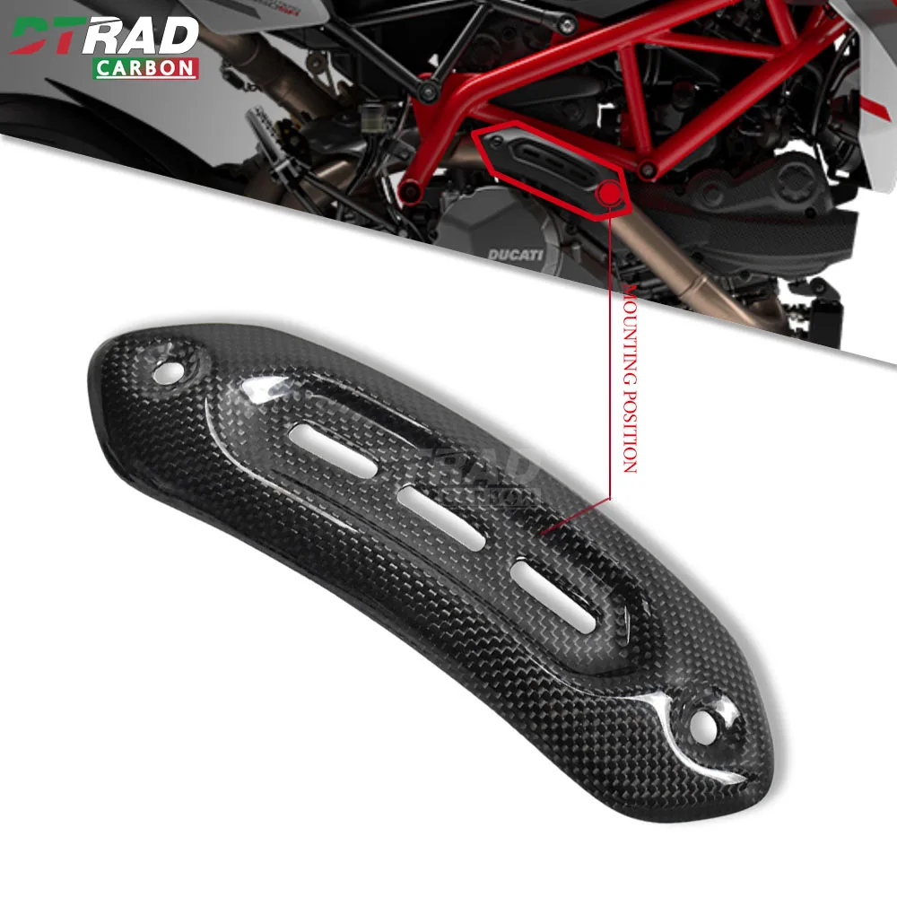 Carbon Fiber Exhaust Heat Shield For DUCATI Hypermotard 950 939 821 RVE SP Accessories Motorcycle Modification Parts