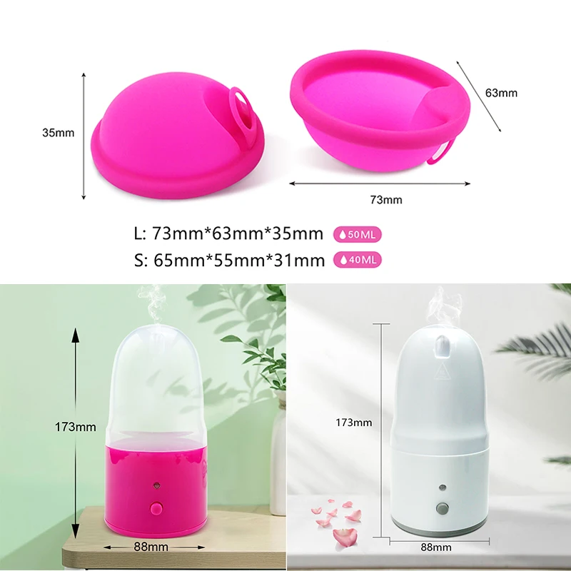 Women Personal health Care  Set period silicone menstrual disc cup menstruation collector with with electric sterilizer steamer