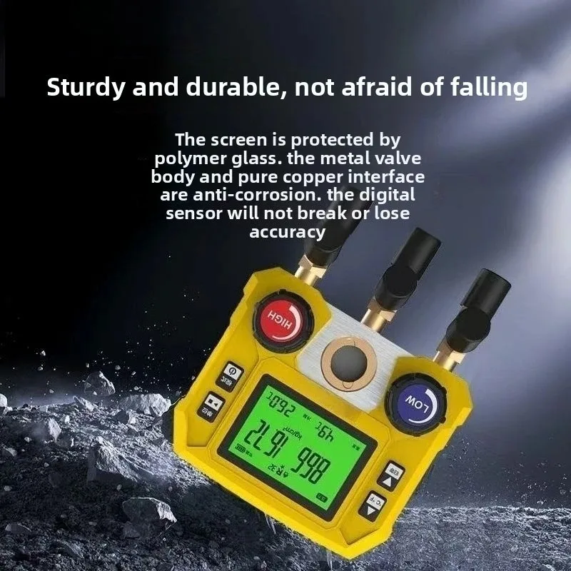 Digital Cloud‑Controlled Refrigerant Manifold Gauge, Auto AC Charging Maintenance Tool For MG‑10