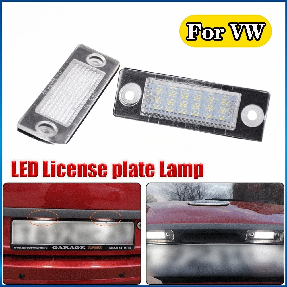 

2pcs LED License Plate Light Compatible with Volkswagen Passat, Jetta, Touran, Caddy & Škoda Superb