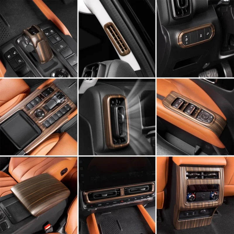

LHD для GWM Great Wall H9 2024 2025, внутренняя центральная консоль, приборная панель, переключение передач, декоративная полоса, защитная полоса