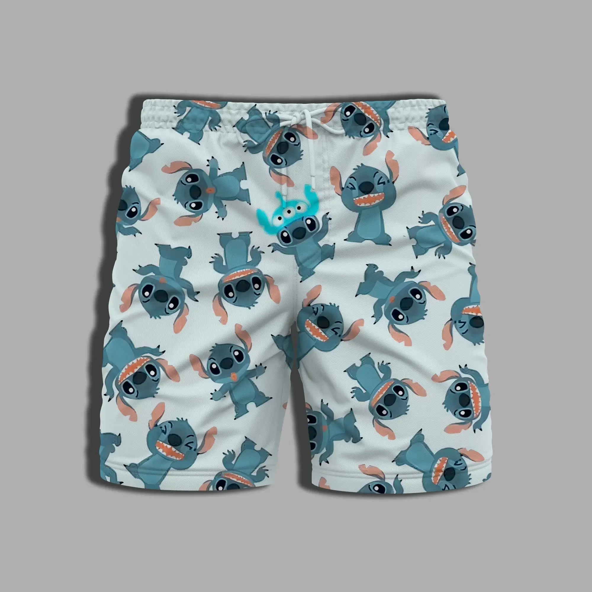 

MINISO спортивные шорты, мужская одежда, летние брюки для спортзала с принтом Диснея, пляжная одежда с цельной строчкой, мужская