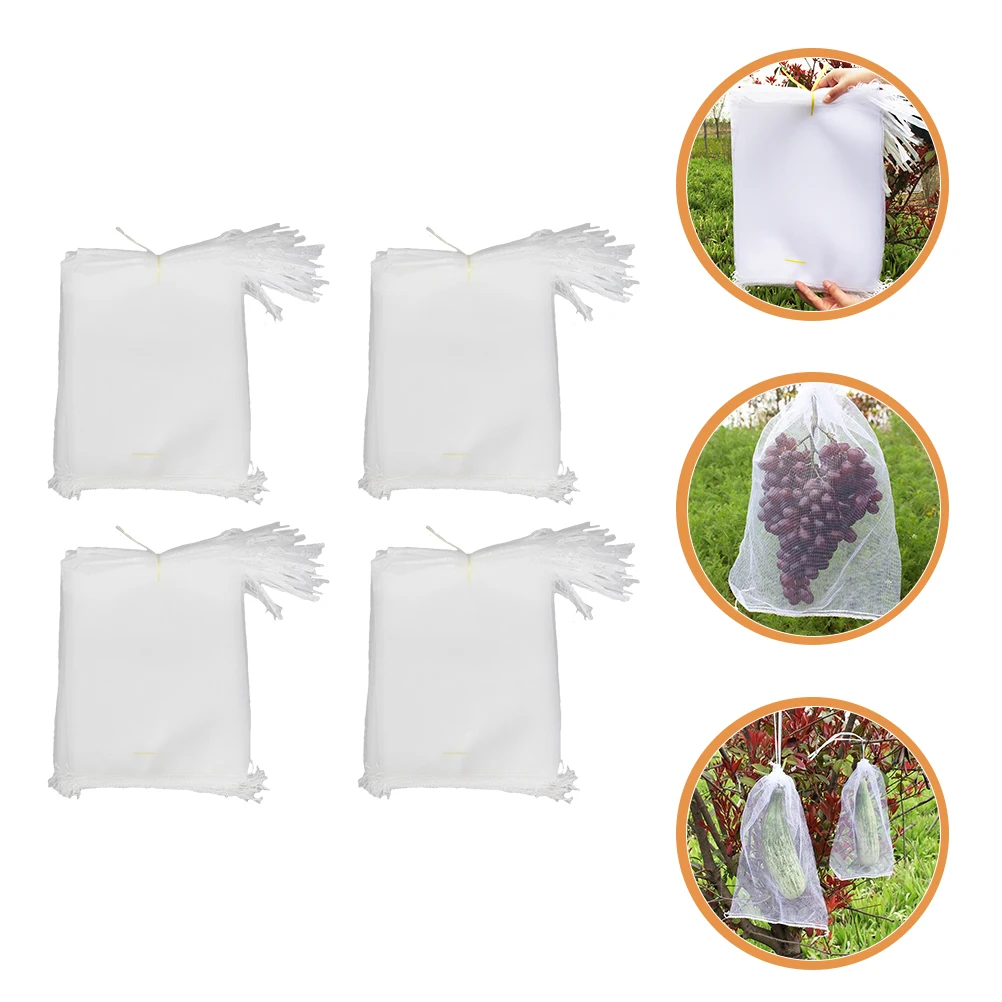 

25 Pcs Birdproof Mesh Bag Fruit Growth Observation Bags for Trees Garden Net Netting Protect Drawstring Protective Gauze