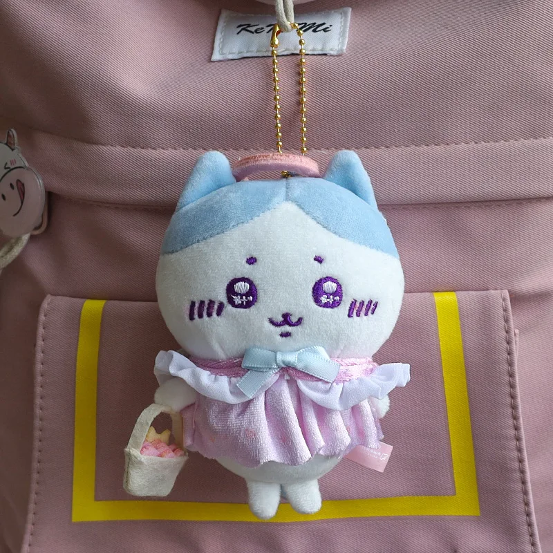 Kawaii Chiikawa Hachiware Usagi مطعم دمية لطيفة دمى قطيفة ، 10 سنتيمتر قلادة حقيبة ظهر Momonga Rakko