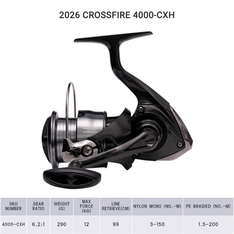 2026 DAIWA CROSSFIRE LT 1000 1000-XH 2000 2000-XH 2500 2500-XH