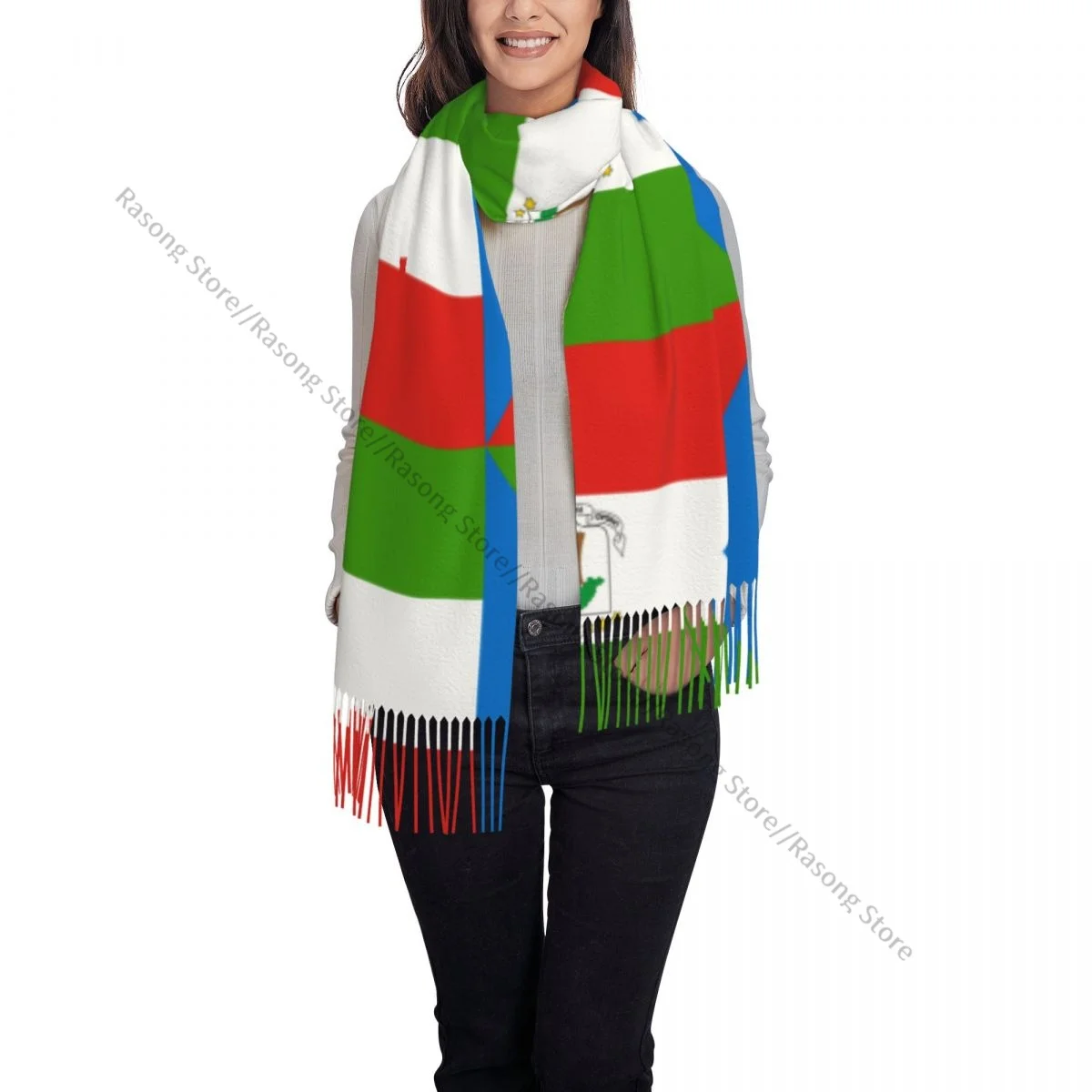 Herbst Winter Warme Schals Flagge Von Äquatorialen Guinea Mode Schal Quaste Schals Wrap Neck Stirnband Hijabs Stola