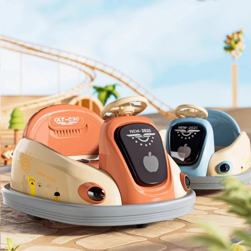 

360°Spinning Kids Bumper Car Full Wrapped Anti-Collision Strip Eco-Friendly Material Battery Remote Control Charging Ride-On Toy