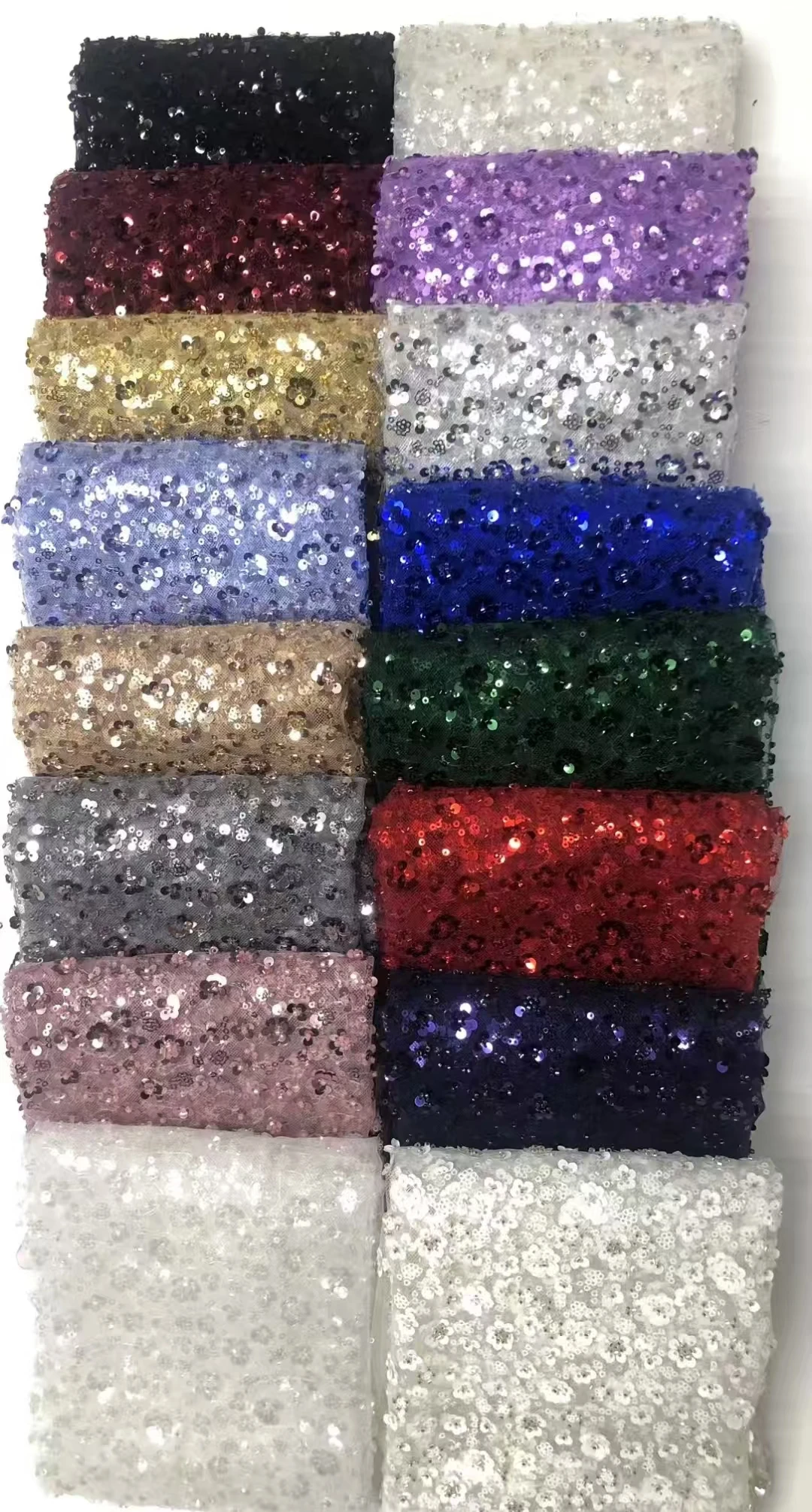 Madison-Latest African Lace Fabric, Luxury French Sequins, Mesh Lace Fabric, High-end Handmade Beaded for Wedding, 2023