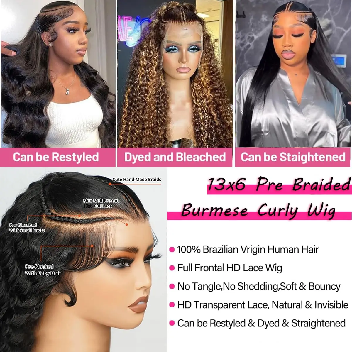 Thumbnail 4 - #87 Best Selling Lace Braided Wigs