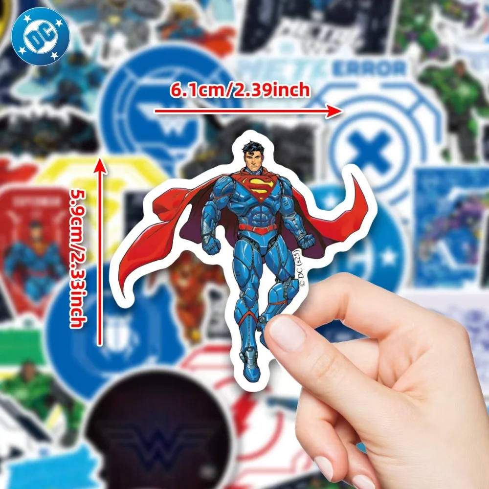 

50 шт., оригинальная наклейка постоянного тока «Справедливость», Супермен, мультяшная лига, супергерой серии, наклейки, игрушка для гитары, планировщик, декор для чашки воды, наклейка