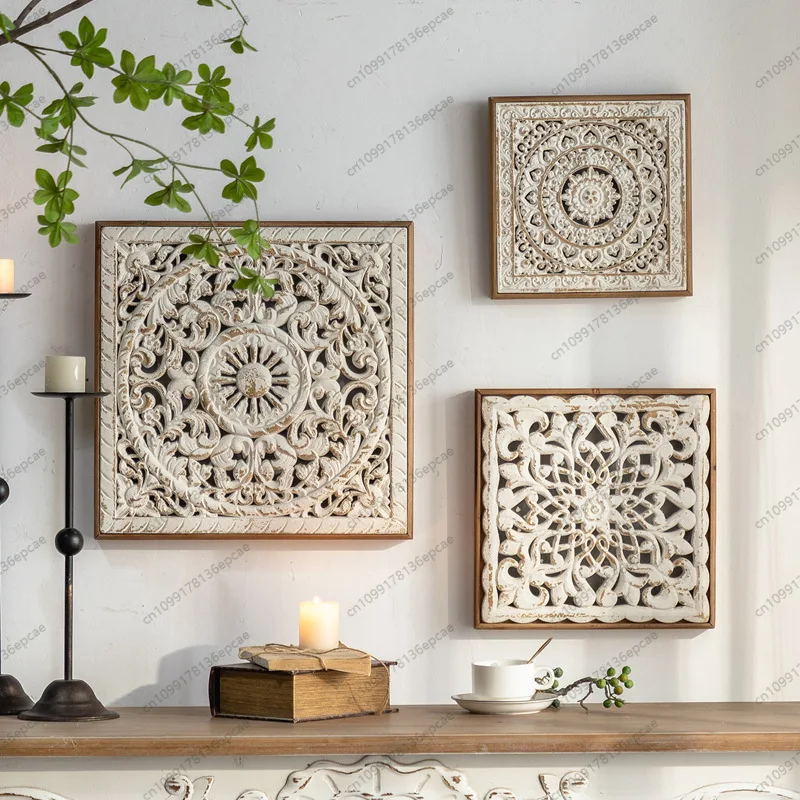 ديكور حاجز منحوت معلق على الحائط أمريكي عتيق لتزيين فندق Bnb مدخل وغرفة المعيشة ريفي فريد من نوعه #4