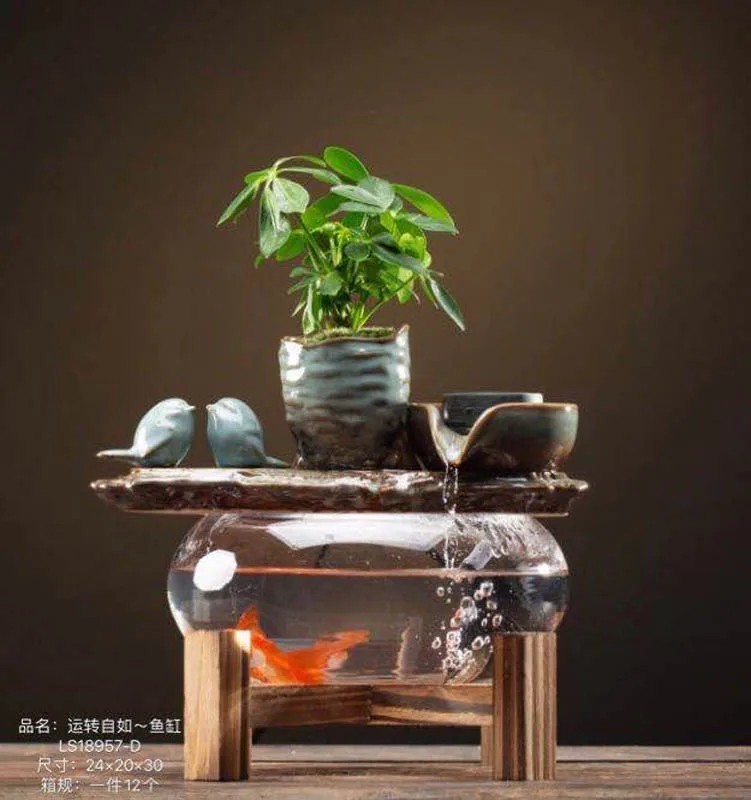 ornaments smooth sailing creative fountain living room ceramics desktop decoration