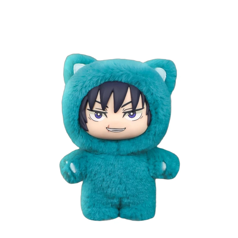 NEU auf Lager: Jujutsu Kaisen Blind Box Plüschfiguren – Vinyl-Plüsch-Minifiguren mit Katzenohren, Anime-Plüsch-Sammelgeschenkset 1