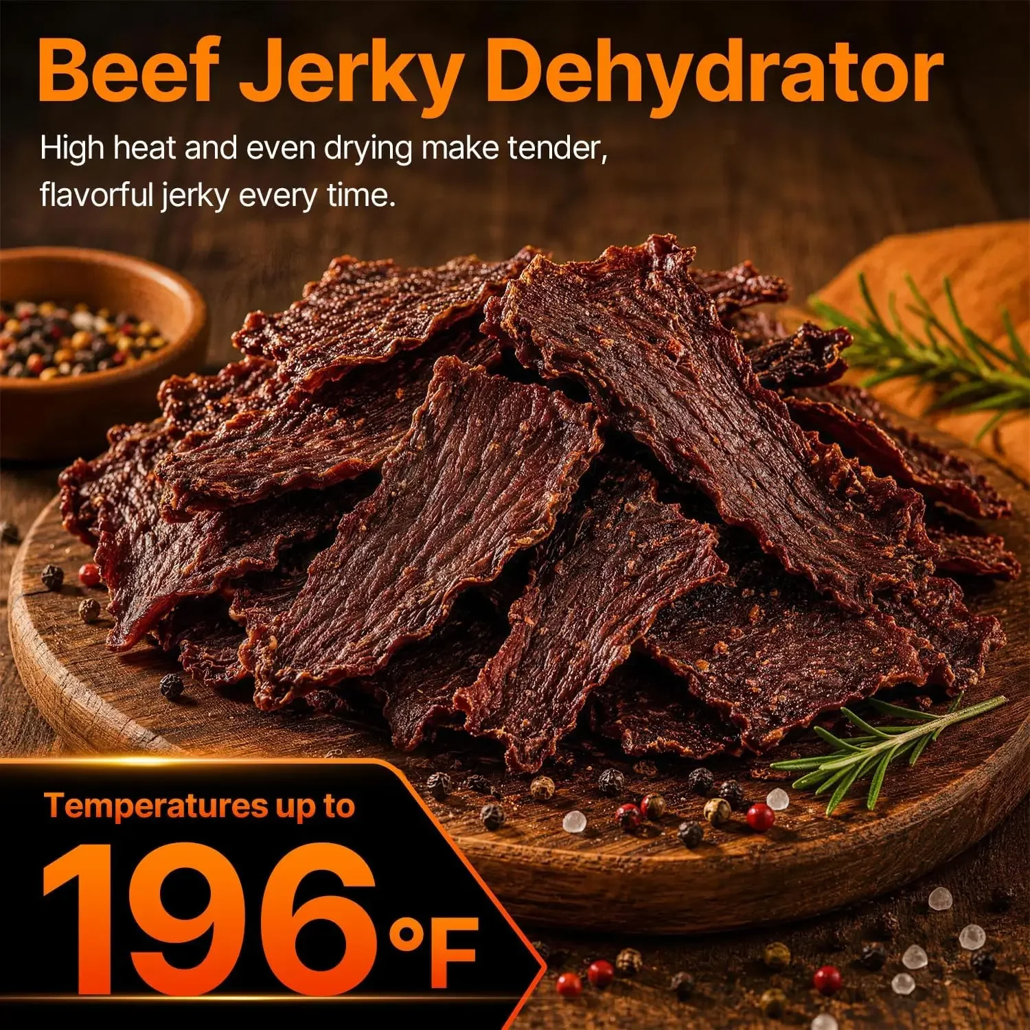 12 Tray Food Dehydrator Machine for Jerky, Fruit, Herb & Dog Treats | Stainless Steel, Digital Temperature & Timer Control, 2