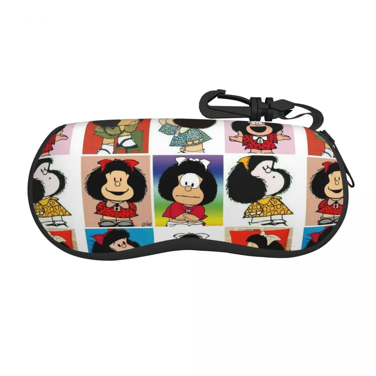 Kawaii kreskówka Anime w kratę Mafalda etui na okulary lekkie etui na okulary pudełko w pudełko na okulary