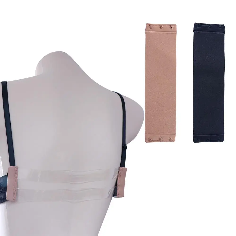 Fascia elastica invisibile antiscivolo in tinta unita da donna Estensore per reggiseno trasparente con fibbia per reggiseno Accessori per reggiseno con fibbia di estensione