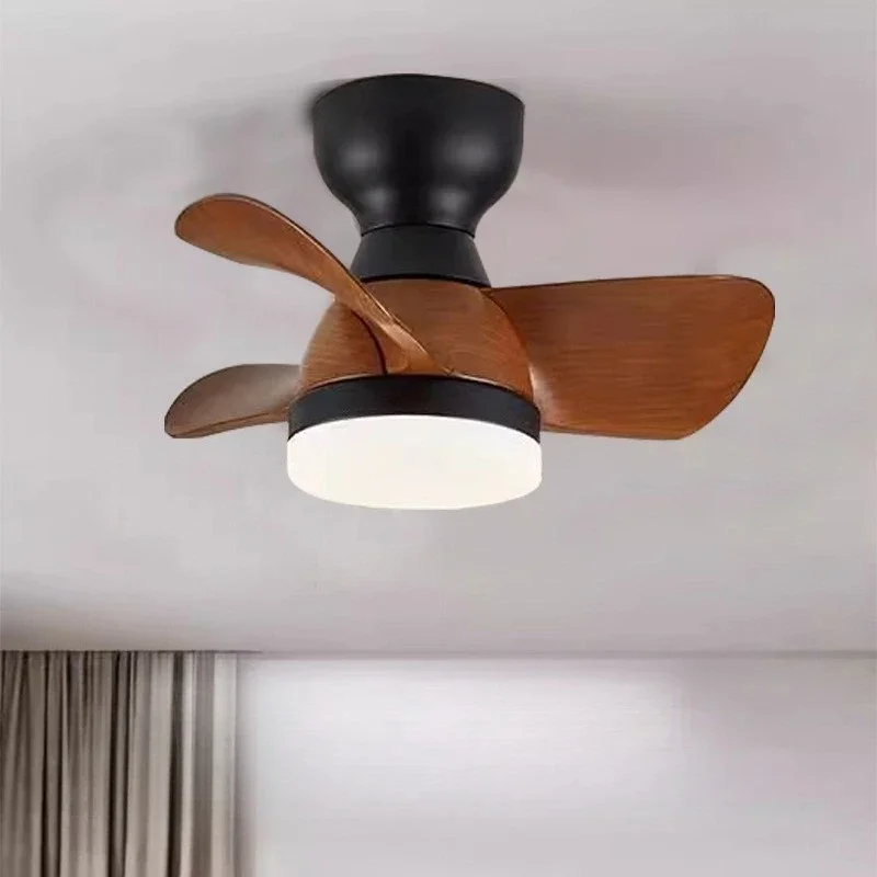Middle Ancient Style Bedroom Small Ceiling Fan Lamp Modern Restaurant Lobby Ceiling Fan Lamp Retro Intelligent Fan Lamp