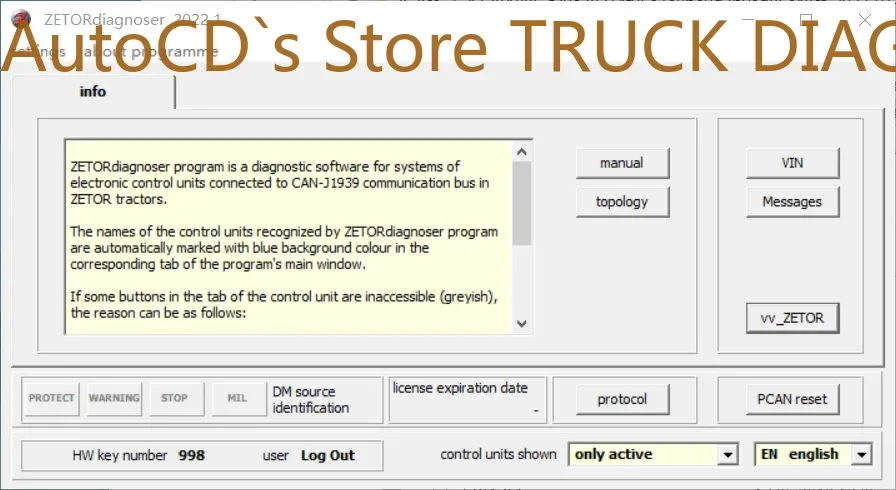 

Diagnostic Software AutoCD ZETOR Diagnostic [2023]