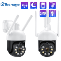 Techage 3MP PTZ WIFI IP Camera Dome Speed Outdoor Waterproof P2P Wireless Surveillance Security CCTV Camera AI Auto Tracking