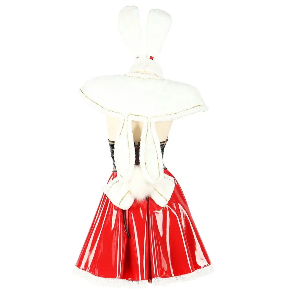 Uniforme de Cosplay de niña de conejo, traje de mucama de Lolita, conjunto de vestido de Año Nuevo de PU, trajes de fiesta para Halloween, Rave, Sexy