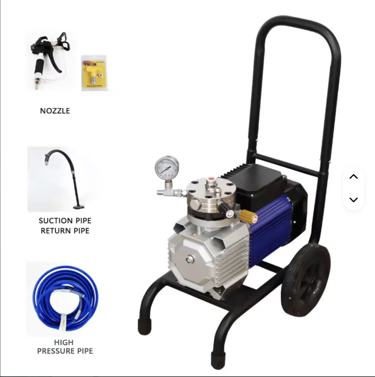 Direct airless sprayer, portable paint sprayer, diaphragm sprayer