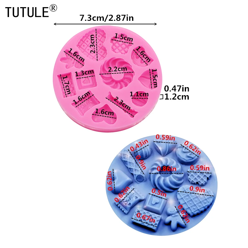 DIY Keychain Jewellery Epoxy Clay Mould Silicone Chocolate Biscuit Mold Small Square Candy Molds Silicone Polymer Clay Molds