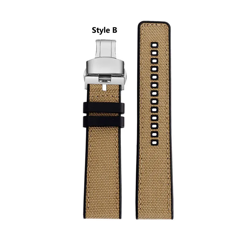 芸術家のためのユニバーサルウォッチバンド,黒,ナイロン,シリコン,寸法22mm,t125.617