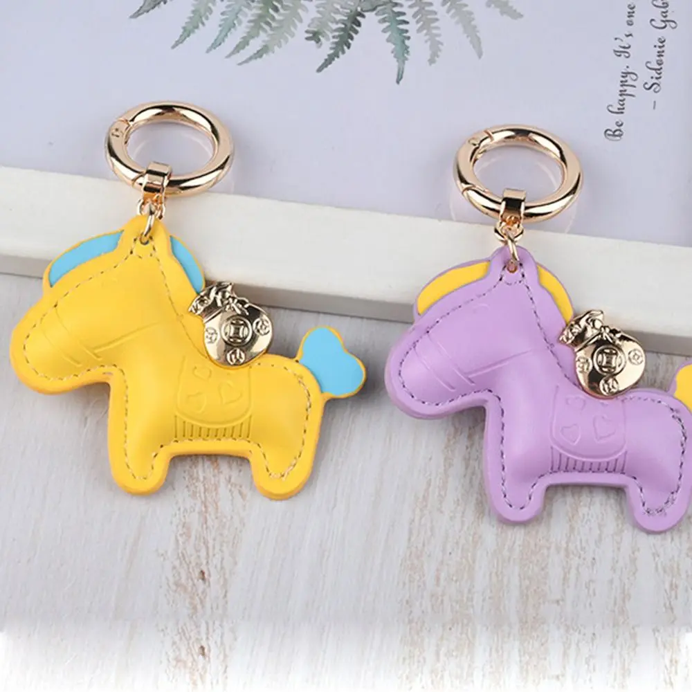 Carrying on Money Pocket PU Horse Keychain Animal PU Leather PU Leather Hanger Fashion Cartoon Bag Pendant Bag Ornament