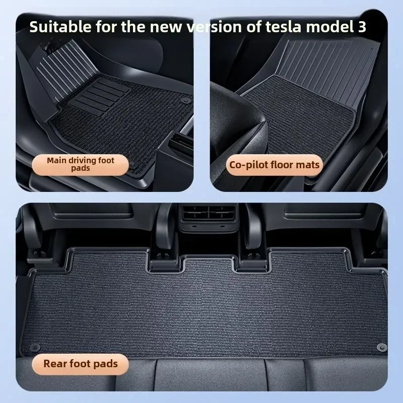 Applicable To The New Tesla Model3 Special Foot Mat Modely Fully Enclosed Floor Mat Tpe Car Modification Accessories Odor Free