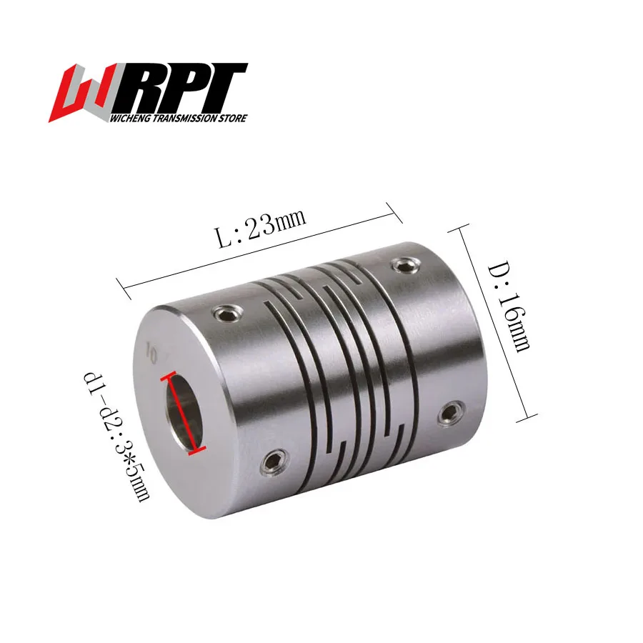 CIG Parallel Line Coupling Top Wire Connection Motor Encoder Coupling Stainless Steel Flexible Coupler CIG-16X23 CNC Parts