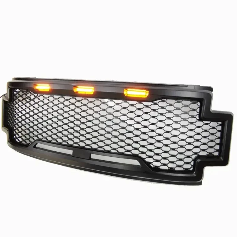 

Car Grills Front Center Mesh Middle Bumper Matt Black Grill With Led Light For F250 F-250 F350 2018