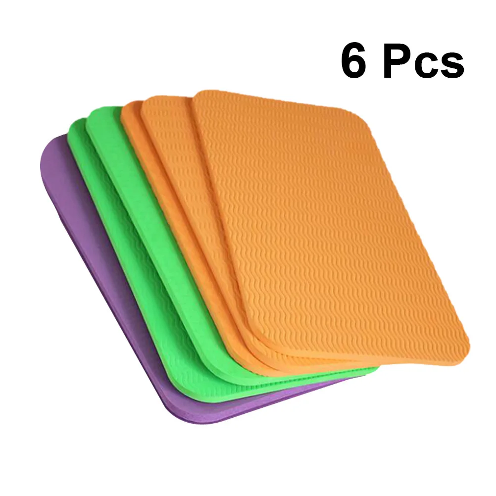 

6Pcs Yoga Sitting Pad Thick Knee Cushion Seat Pad Comfortable Kneeling Mat for Yoga Pilates Workout Sports Outdoors 34x17x0.6cm