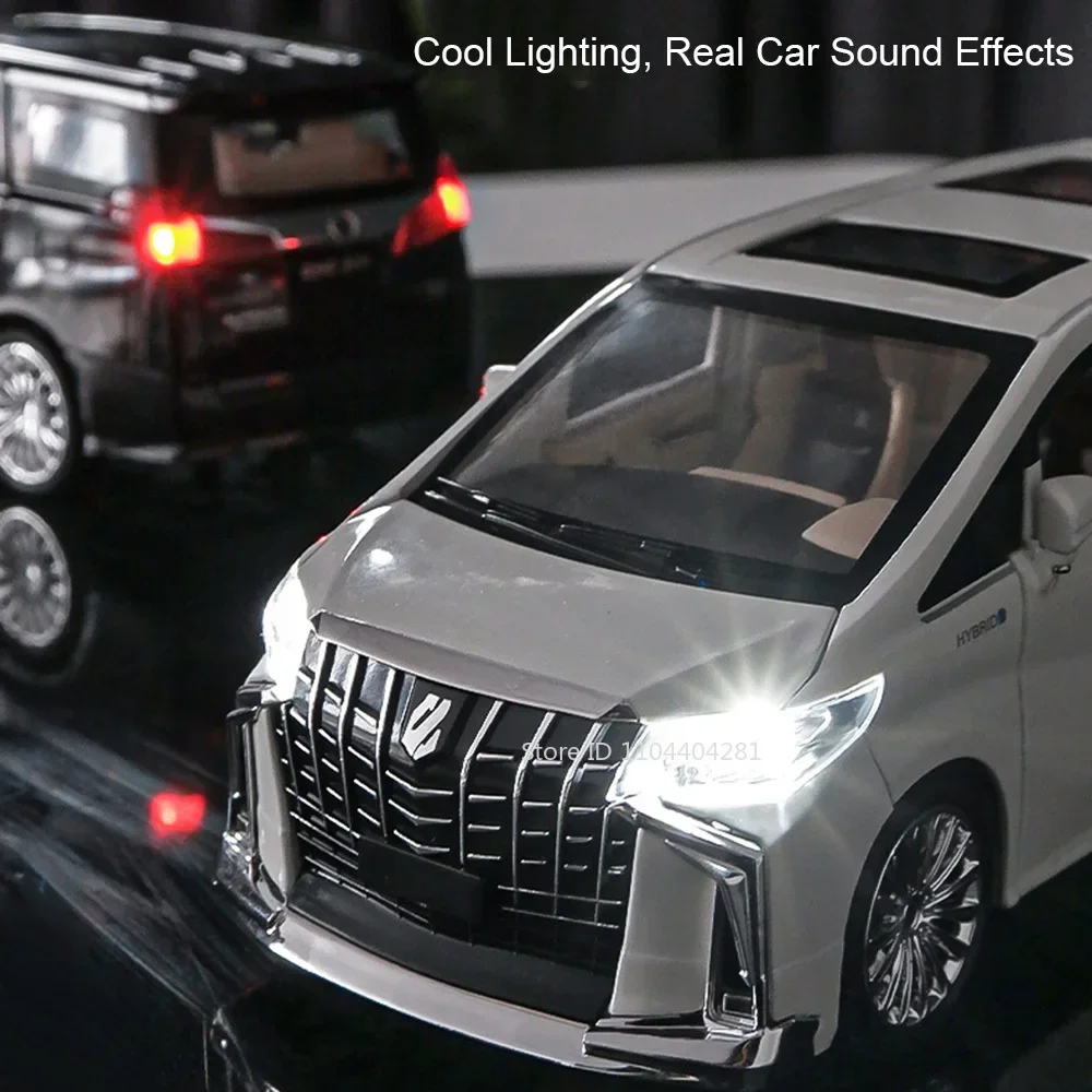 1:24 アルファード RAV4 合金製モデル玩具 ダイキャストカー 6ドア開閉 サウンドライト プルバック フロントホイールステアリング 大人向けギフト