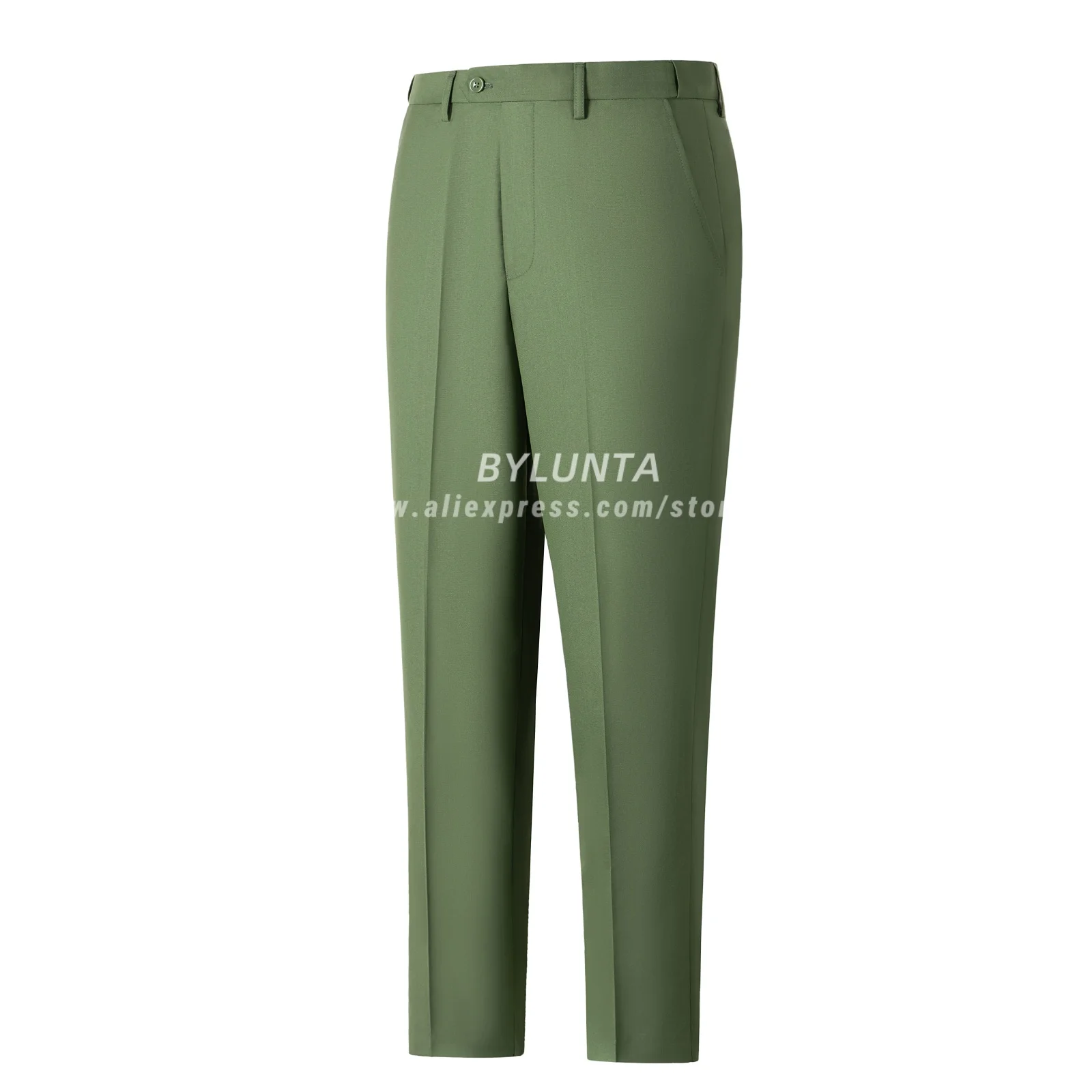 BYLUNTA Men's 3 Piece Regular Fit Men Suit Formal Solid Groomsman Tuxedos for Wedding Party(Blazer+Vest+Pant)