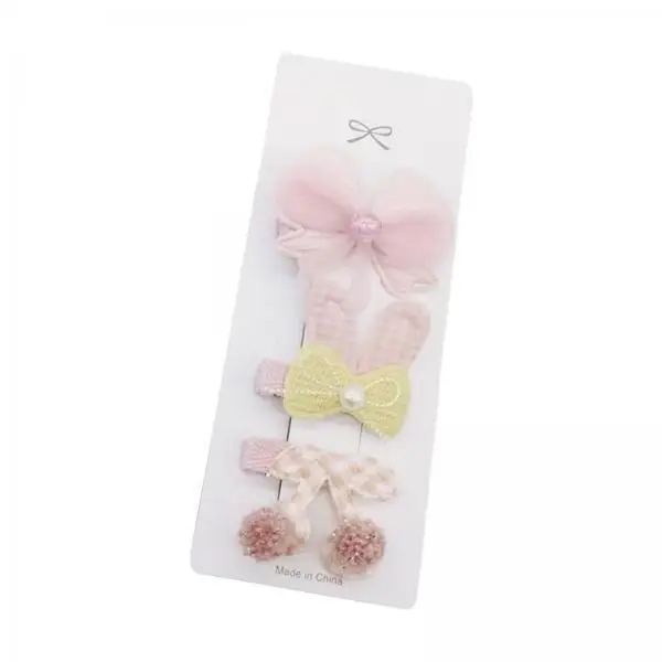 Cute Cartoon Baby Girls Hair Clips Fabric Small Hairpins Decorative Bangs Barrettes Hair Accessories for Holiday Gift