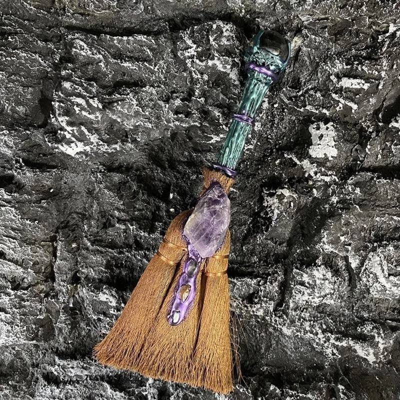 فرشاة مكنسة ميسكانثوس المصنوعة يدويًا لتزيين الجدران الاحتفالية #3