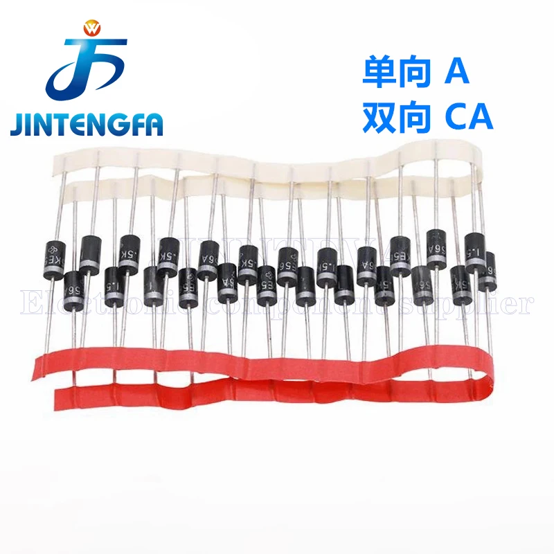 20PCS 600W DO-15 TVS Diode P6KE27CA P6KE33CA P6KE36CA P6KE43CA P6KE47CA P6KE51CA P6KE56CA P6KE62CA P6KE68CA P6KE75CA P6KE82CA