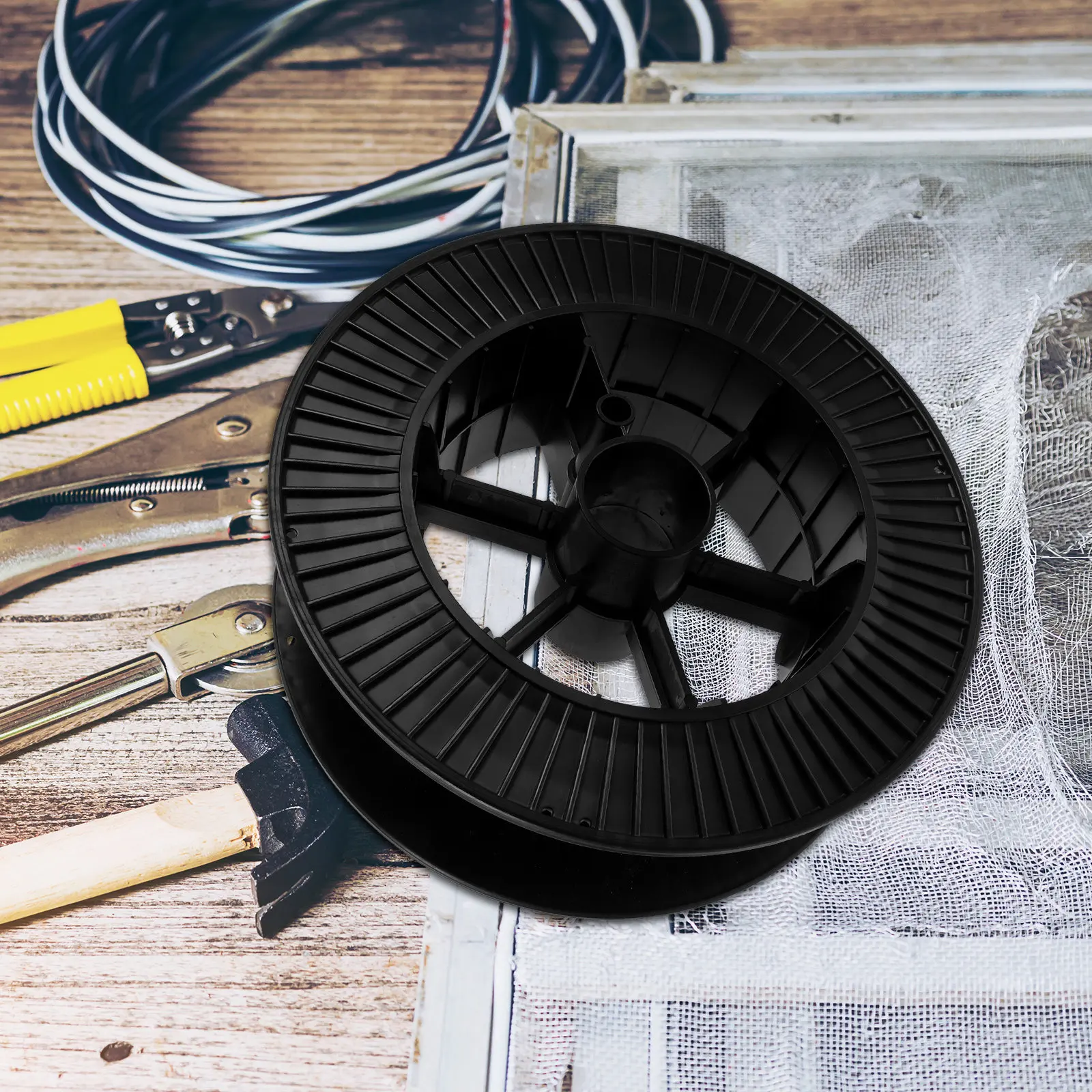 Lightweight Plastic Wire Spool Multifunctional for Welding Wire Payoff Packaging Winding Spool Reel Cord Storage Wheel Cable