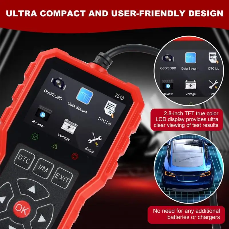 سيارة ماسح ضوئي تشخيصي 2 في 1 أداة قراءة واضحة خطأ البيانات خطأ الماسح الضوئي السيارات التشخيص أداة مسح ضوئي محرك السيارة #6