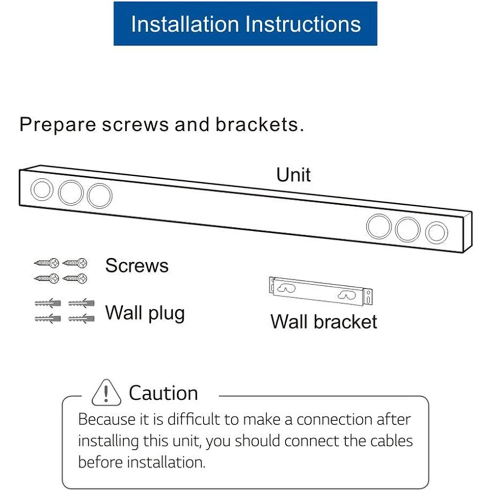 Wall Mount Holder With Screws Speaker Bracket for LG LAS260B LAS454B LAS465B NB3530A NB2420A AAA74310301 MAZ63344001