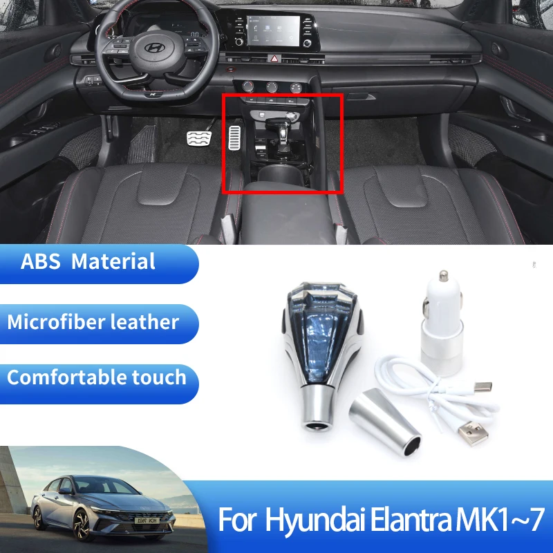 

Shifter Handle For Hyundai Elantra Avante Lantra i35 Sedan Lantra MK1~7 J1 J2 RD XD HD MD UD JK AD CN7 1995~2024 Shift Knob Head