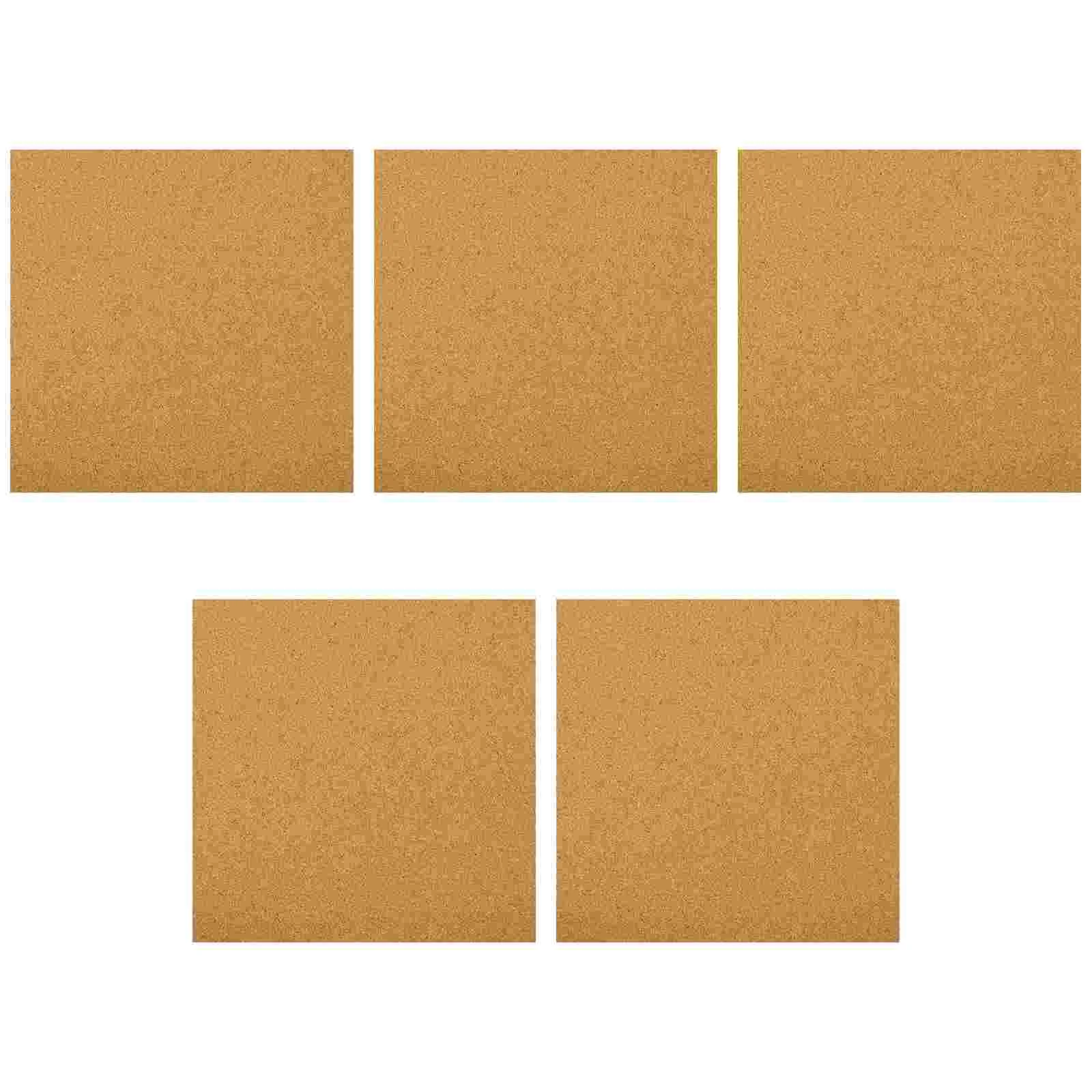 

5 Pcs Corkboard Bulletin Display Wall Tiles Announcement Boards Reminder Message Decor